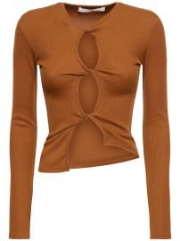 Open twist long sleeve top at Luisaviaroma